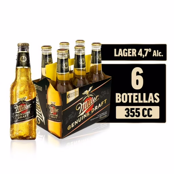 Cerveza Miller 6x330cc